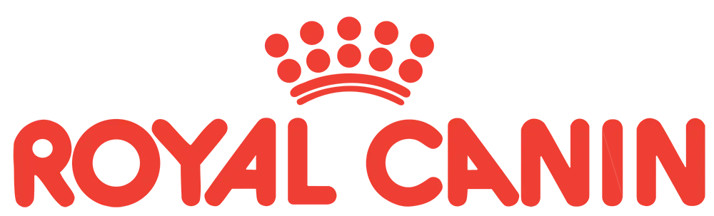 Royal Canin logo featuring red text with a crown of dots above it.