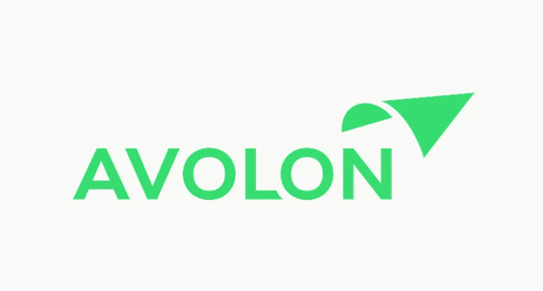 The Avolon logo features the word "AVOLON" in bold green letters with an arrow symbol pointing upward to the right, representing growth and forward momentum.